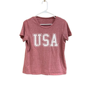 Grayson Pink USA Short Sleeve Tee Women's Size Medium